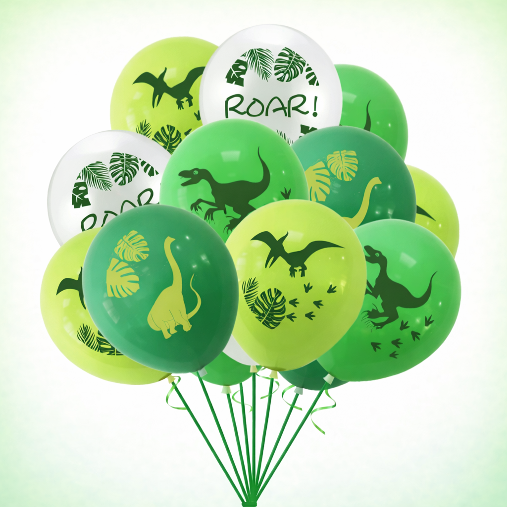 Kit Anniversaire Dinosaure Enfant – Décoration Complète avec Ballons Chiffres, Vaisselle (Assiettes, Gobelets), Cake Topper, Bracelets et Accessoires Fête