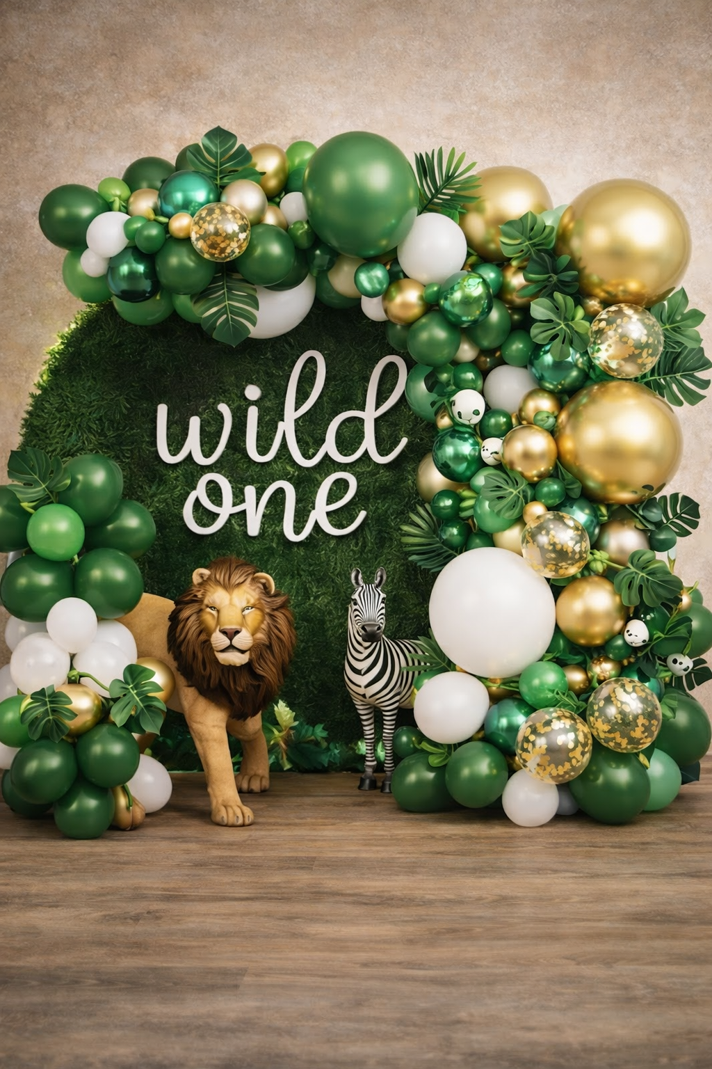 Kit Arche de Ballons Jungle Safari – Décoration Anniversaire Bébé & Enfant – Thème Animaux