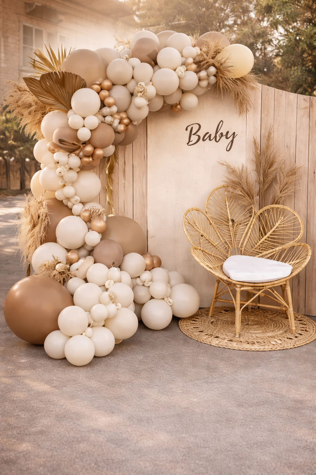 Kit Arche de Ballons Bohème 120 Pièces – Marron, Beige, Nude & Rose | Décoration Baby Shower, Mariage, Anniversaire