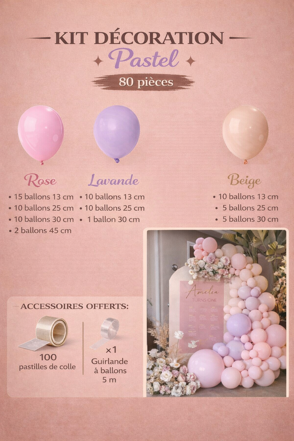 Kit Arche de Ballons Gender Reveal – Fille ou Garçon – Ballons Rose Bleu Or pour Baby Shower, Anniversaire ou Mariage
