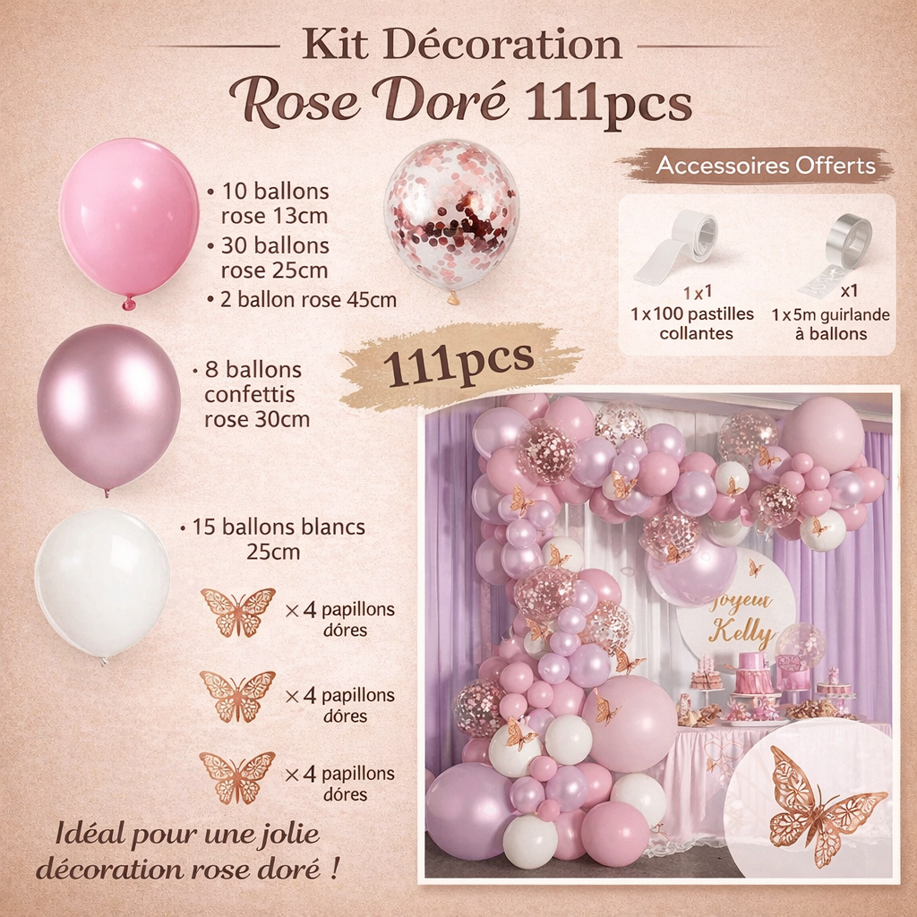 Kit Arche de Ballons Gender Reveal – Fille ou Garçon – Ballons Rose Bleu Or pour Baby Shower, Anniversaire ou Mariage