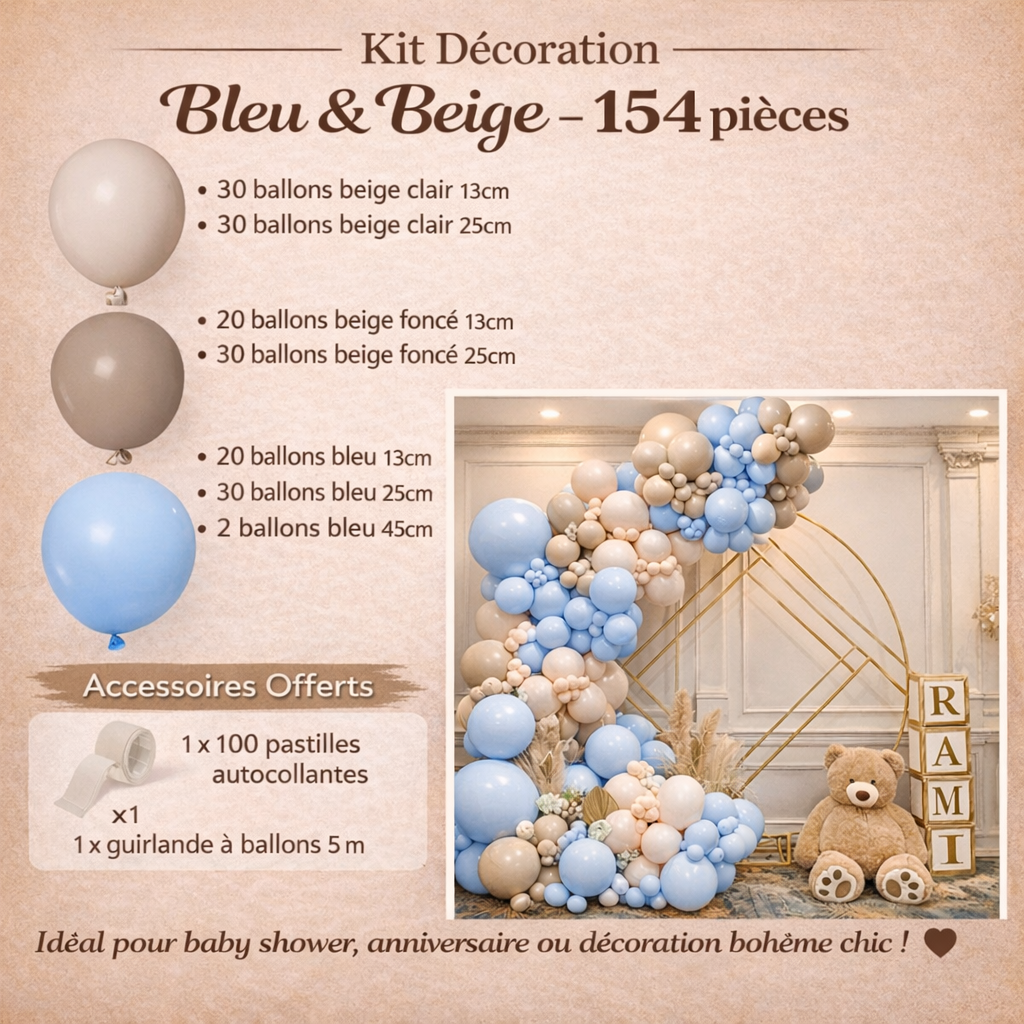 Kit Arche de Ballons Gender Reveal – Fille ou Garçon – Ballons Rose Bleu Or pour Baby Shower, Anniversaire ou Mariage