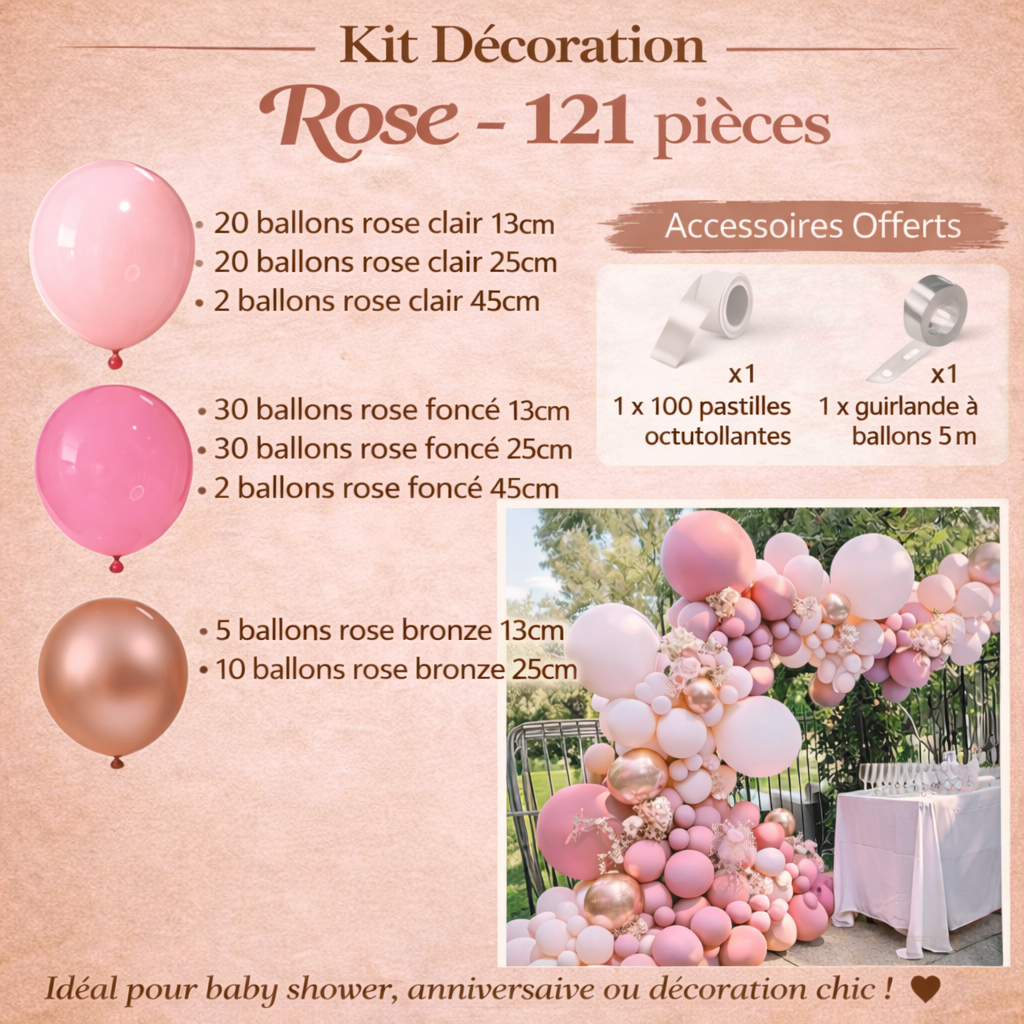 Kit Arche de Ballons Gender Reveal – Fille ou Garçon – Ballons Rose Bleu Or pour Baby Shower, Anniversaire ou Mariage