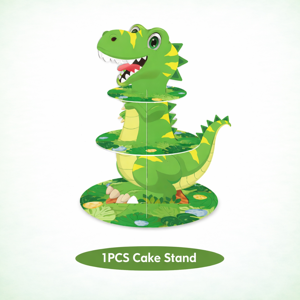 Kit Anniversaire Dinosaure Enfant – Décoration Complète avec Ballons Chiffres, Vaisselle (Assiettes, Gobelets), Cake Topper, Bracelets et Accessoires Fête
