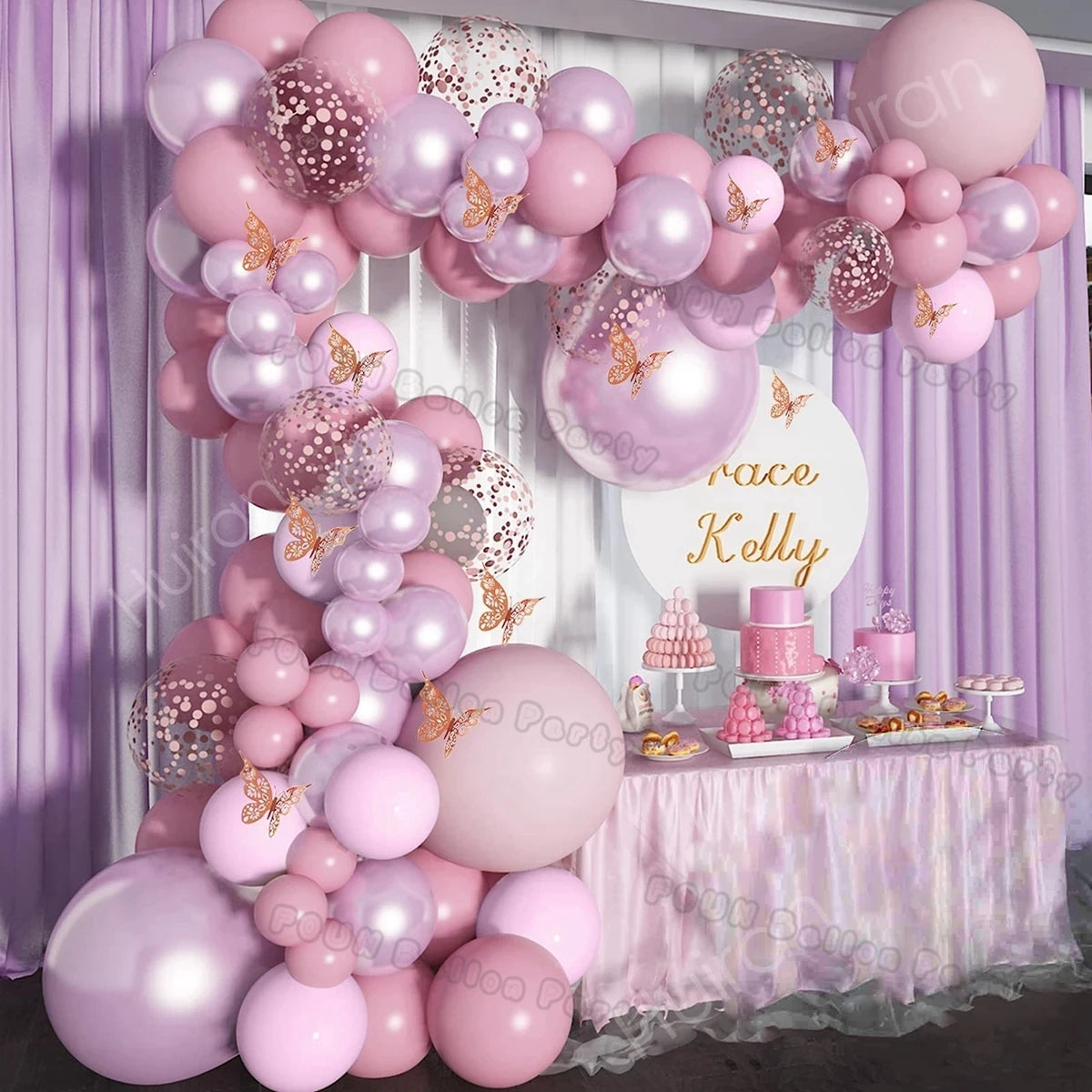 Kit Arche de Ballons Gender Reveal – Fille ou Garçon – Ballons Rose Bleu Or pour Baby Shower, Anniversaire ou Mariage