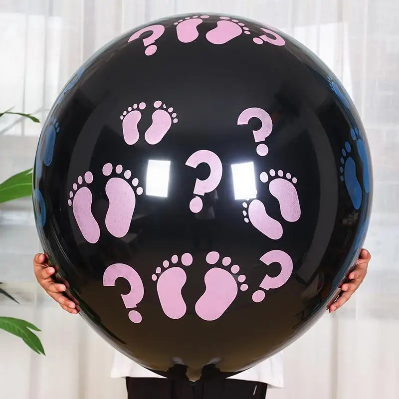 Ballon Géant Révélation du Genre 36" – Boy or Girl Noir | Baby Shower