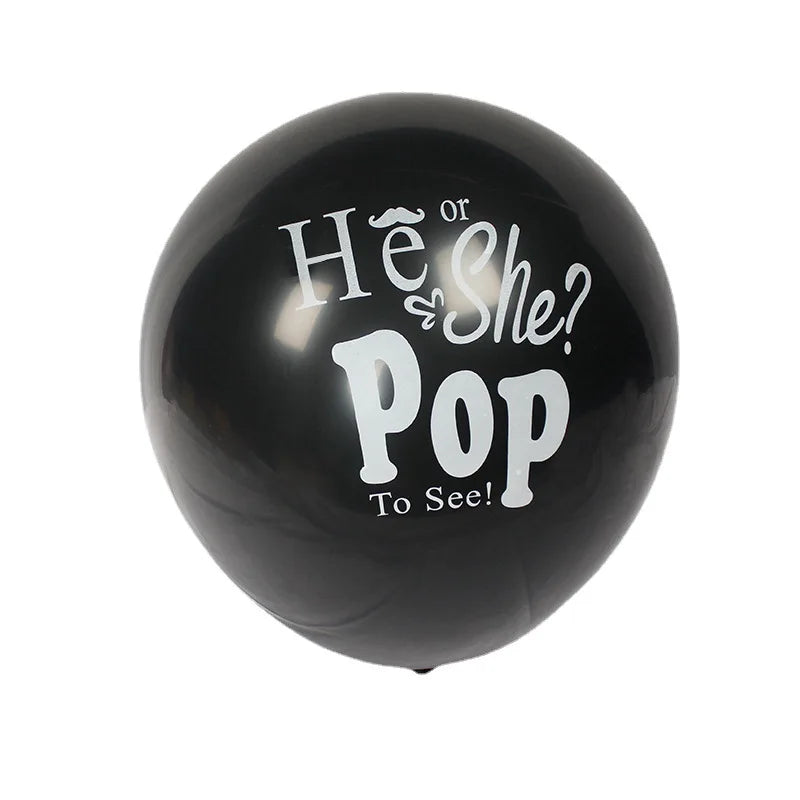 Ballon Géant Révélation du Genre 36" – Boy or Girl Noir | Baby Shower
