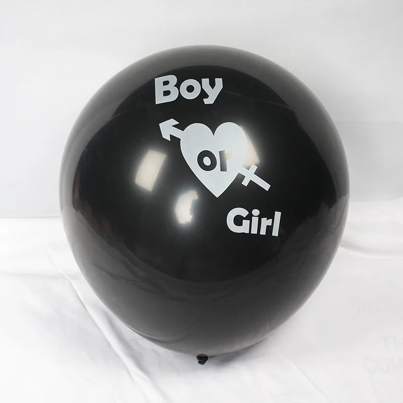 Ballon Géant Révélation du Genre 36" – Boy or Girl Noir | Baby Shower